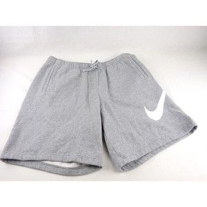 Nike Sportswear Club Fleece Shorts 2XL Gray Pockets Big Swoosh 10" inseam